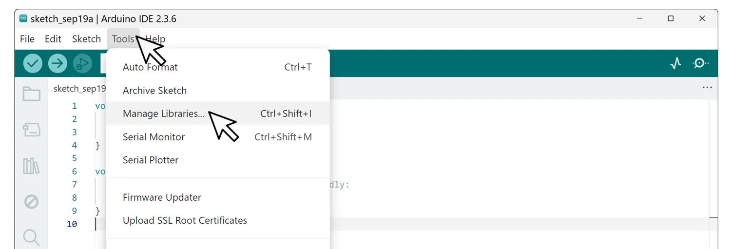 Navigate to Manage Libraries
