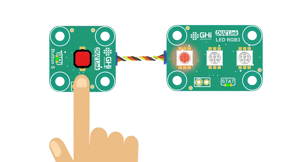 Button Controlling LEDs