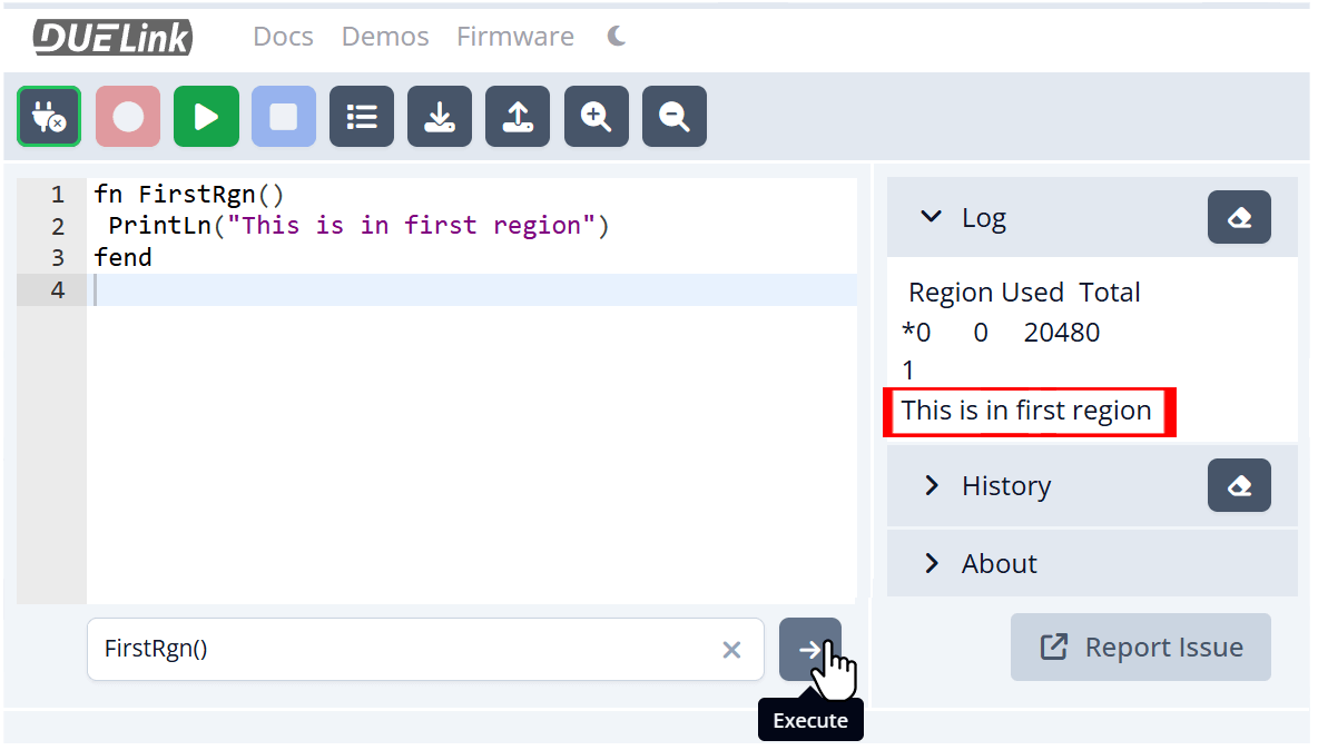 FirstRgn() Command