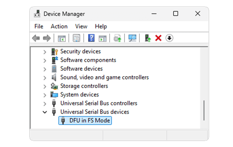 Verify DFU mode