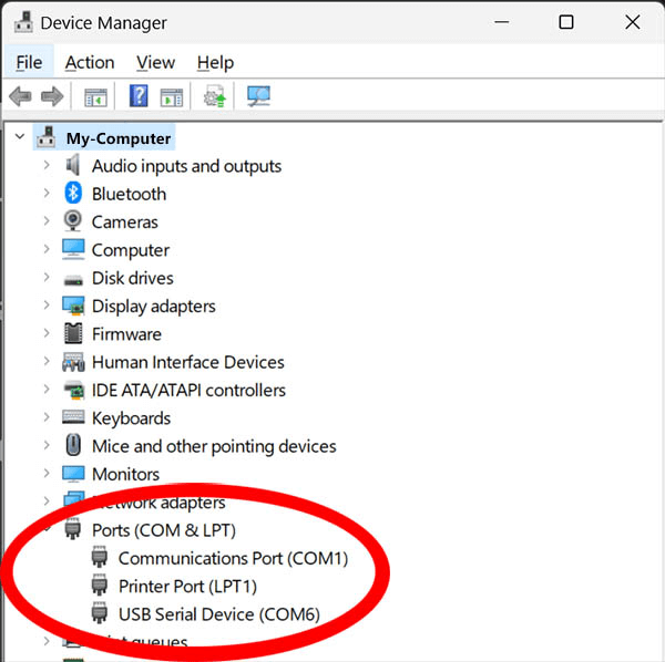 Verify Serial Device
