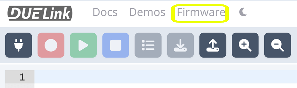 DUELink Console Firmware Menu