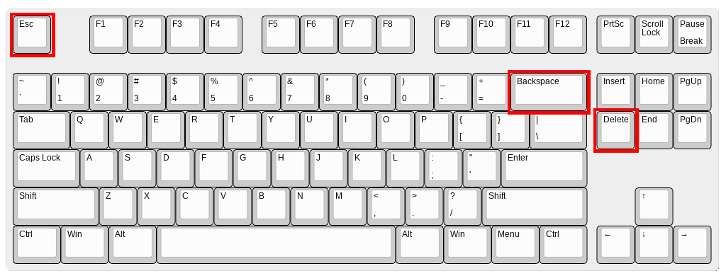 Keyboard Esc
