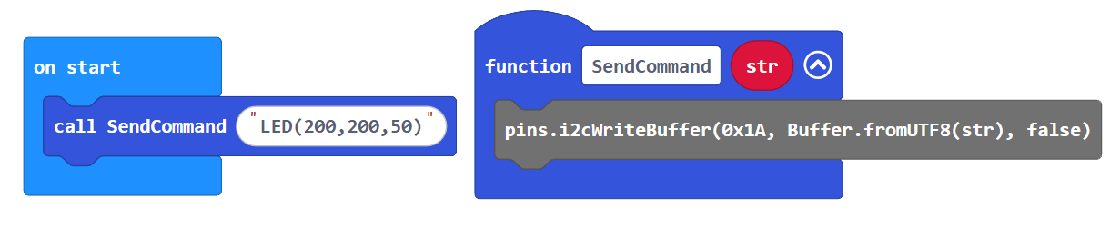 MakeCode Send Commands