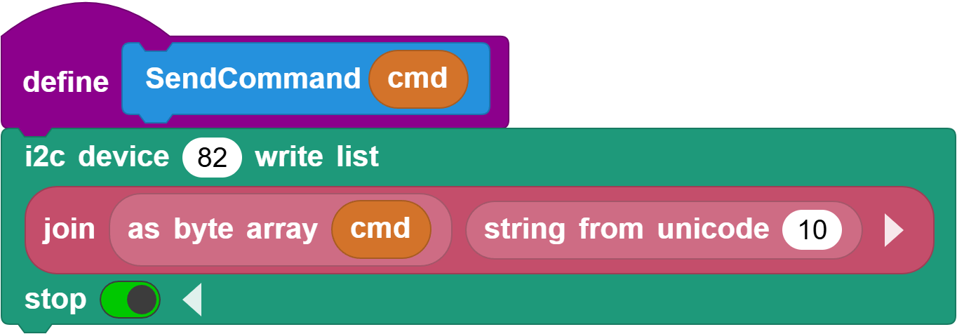 MicroBlocks Code Block Function