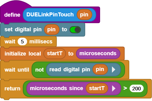 MicroBlocks Cap Touch